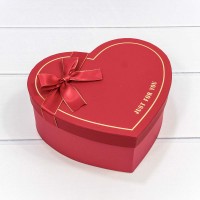 Коробки "Сердце" Набор 1/3 22,2*19,5*9 с бантом Красный 1/18 Арт: 721609/7