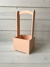 Ящик для декора 14х14х30 Персиковый АРТ: 0010454