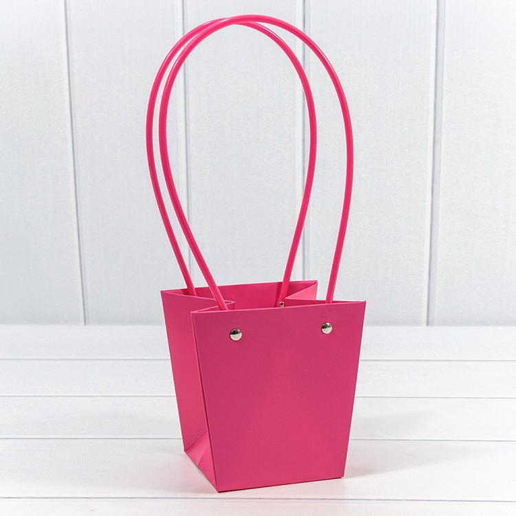 Пакет подарочный "Ваза для цветов" 13*13*9,5 Малиновый 1/10 1/250 Арт: 000170G/25