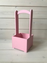 Ящик для декора 14х14х30 Розовый АРТ: 0010451 