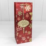 Пакет подарочный с блеском &quot;Новый год&quot; (микс) 14*35*11 1/20 1/240 Арт: 300320M - Пакет подарочный с блеском "Новый год" (микс) 14*35*11 1/20 1/240 Арт: 300320M