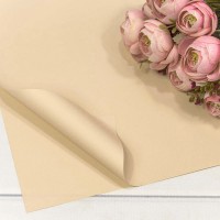 Плёнка в листах 60*60 (20 шт.) матовая "Корейская" 55мкм Персиковый 1/60 Арт: 1698/4030