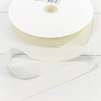 Лента Бархат 2,5см*25ярд Белый 1/13 1/52 Арт: 592-25/49