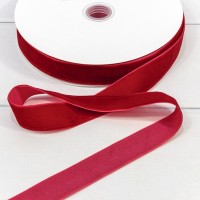Лента Бархат 2,5см*25ярд Тёмно-красный 1/13 1/52 Арт: 592-25/11