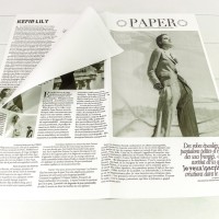 Плёнка в листах 56,5*56,5 (20 шт.) матовая "Газета PAPER" 65мкм Белый 1/60 Арт: 1615/2