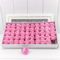 Декоративный цветок-мыло "Роза" класс А Розовый 5,5*4 50шт. 1/20 Арт: 420058/15