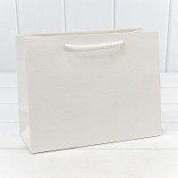 Пакет подарочный "Кожа крокодила" Белый 23*18*10 210г 1/12 1/480 Арт: 300580EA/1