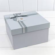 Коробки Квадратные Набор 1/3 21*21*12,3 с двойным бантиком и сердечком Голубой 1/18 Арт: 721626/1 - Коробки Квадратные Набор 1/3 21*21*12,3 с двойным бантиком и сердечком Голубой 1/18 Арт: 721626/1