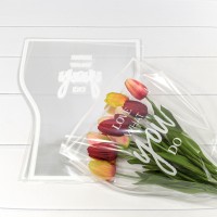 Плёнка в листах "Конус для цветов" 36*20*45 (30 шт.) Белая рамка 1/100 Арт: 001510/1