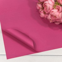 Плёнка в листах 60*60 (20 шт.) матовая "Корейская" 55мкм Малиново-розовый 1/60 Арт: 1698/219