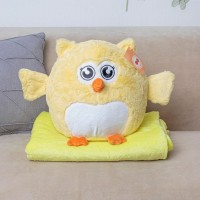 Мягкая игрушка Сова с пледом 2в1 28 см Y