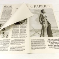 Плёнка в листах 56,5*56,5 (20 шт.) матовая "Газета PAPER" 65мкм Розовато-серый 1/60 Арт: 1615/434