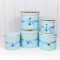Коробки Цилиндр Набор 1/5 22,5*19,5 &quot;Flowers for you&quot; Голубой 1/8 Арт: 7215009/1394 - Коробки Цилиндр Набор 1/5 22,5*19,5 "Flowers for you" Голубой 1/8 Арт: 7215009/1394