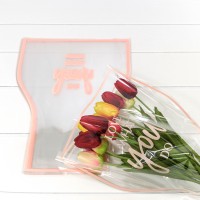 Плёнка в листах "Конус для цветов" 36*20*45 (30 шт.) Розовая рамка 1/100 Арт: 001510/2