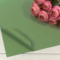 Плёнка в листах 60*60 (20 шт.) матовая "Корейская" 55мкм Оливково-зелёный 1/60 Арт: 1698/371