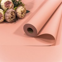 Плёнка 58см 800г матовая "Корейская" 65мкм Персиковый-2337 1/12 Арт: 1838/2337