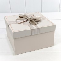 Коробки Квадратные Набор 1/3 21*21*12,3 с бантом Пудровый 1/18 Арт: 721628/1