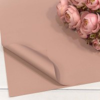 Плёнка в листах 60*60 (20 шт.) матовая "Корейская" 55мкм Розовато-серый 1/60 Арт: 1698/6029
