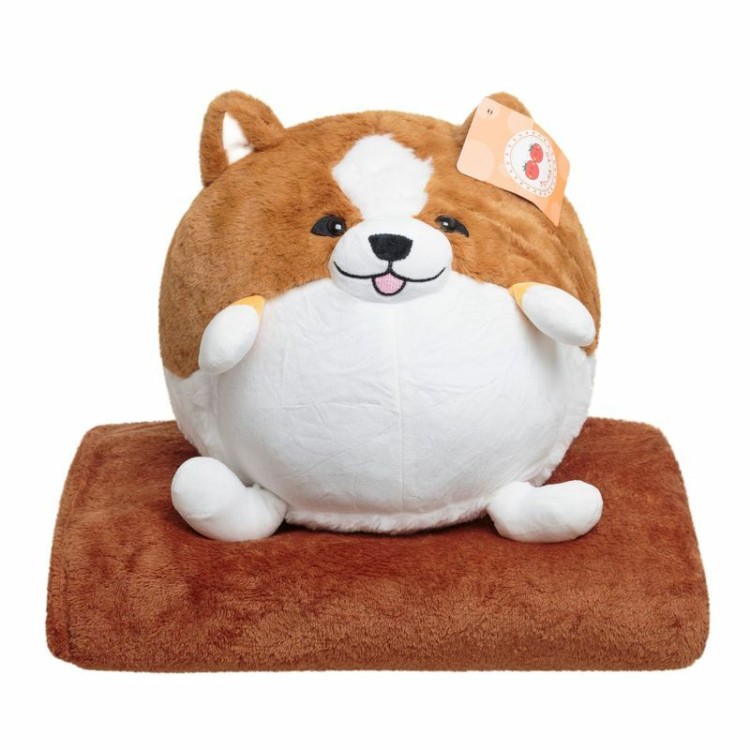 Мягкая игрушка Собака с пледом 35 см BR