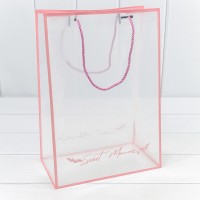 Пакет пластиковый 24,5*35*14 "Sweet Moment" Розовый 1/10 1/160 Арт: 000175/26