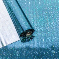 Плёнка 0,7*8,1м Голография 40мкм Лазурно-синий 1/10 1/60 Арт: 00070810-8