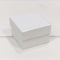 Коробка Квадратная 5*5*3 "Ромбики" Белый 1/24 1/720 Арт: 61255/2