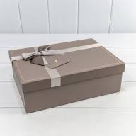 Коробки Прямоугольные Набор 1/3 29*21*9,5 с двойным бантом и короной Серый 1/12 Арт: 721632/1 - Коробки Прямоугольные Набор 1/3 29*21*9,5 с двойным бантом и короной Серый 1/12 Арт: 721632/1