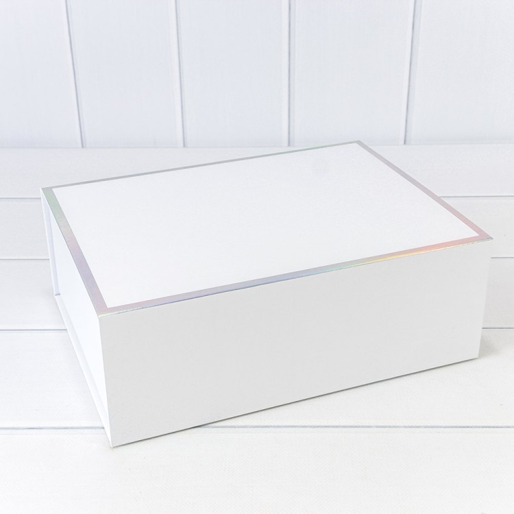 Коробка Прямоугольная 30,6*23*11 складная на магнитах Белый 1/40 Арт: 720116/1