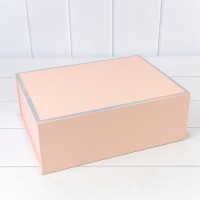 Коробка Прямоугольная 30,6*23*11 складная на магнитах Персиковый 1/40 Арт: 720116/2