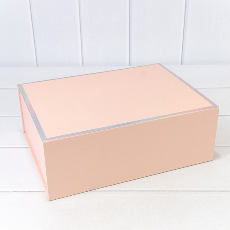 Коробка Прямоугольная 30,6*23*11 складная на магнитах Персиковый 1/40 Арт: 720116/2