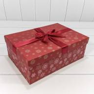Коробки Прямоугольные Набор 1/3 35*25*12 &quot;Снежинки&quot; Красный 1/20 Арт: 720300-603 - Коробки Прямоугольные Набор 1/3 35*25*12 "Снежинки" Красный 1/20 Арт: 720300-603