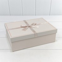 Коробки Прямоугольные Набор 1/3 29*21*9,5 с бантом "Eternity" Пудровый 1/12 Арт: 721633/2