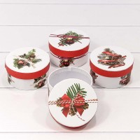Коробка Круглая 10,8*5,2 "Новый год" (микс 08) 1/12 1/144 Арт: 730139/0509