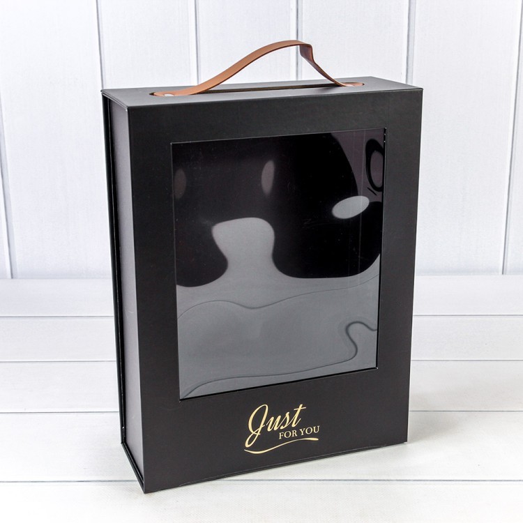 Коробка Прямоугольная 25*9,5*33 складная на магнитах Чёрный 1/30 Арт: 720830/4